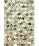 bunkar's Handmade 100% Natural Cowhide Leather Rug - Conch - Size 4' x 6' - $396.00