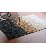 bunkar's Handmade 100% Natural Cowhide Leather Rugs - Bueno - Size 4'x6' - $396.00