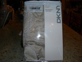 Dkny  "Botanical Garden" 2 Pc Euro Pillow Shams 26" X 26" Taupe/Cream  ~Bnip~ - $98.99