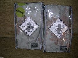 Waterford  2 Pc Dianthus Standard Pillow Sham Mineral  Nip - £55.37 GBP