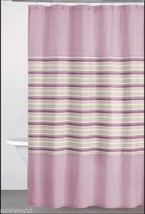 Dkny   "Sahara Stripe"  1 Pc Shower Curtain   Mauve  72x72 ~Bnip~ - £39.56 GBP