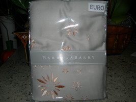 Barbara Barry "Bali Hai Floral" Cantaloupe 2pc Euro Sham Nwt - $74.24