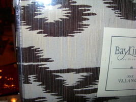 Bay Linens &quot;Santorini&quot; 48&quot; X 16&quot; Brown And Oatmeal Valance Nip - £46.71 GBP