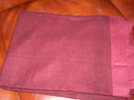 Noble Excellence 100% Wool Throw Blanket Burgundy Bnwob $199 - £79.61 GBP