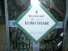 WATERFORD &quot;BRADY&quot; BROWN EURO PILLOW SHAM 26&quot; SQ NWT - £43.35 GBP