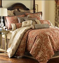 WATERFORD &quot;BECKETT&quot; CORAL EURO PILLOW SHAM 26&quot; SQ NWT - $37.61