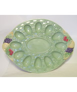 Pfaltzgraff Deviled Egg Serving Plate Jamberry Pat Farrell 15 in x 11 in... - £39.30 GBP