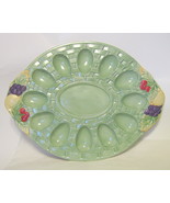 Pfaltzgraff Deviled Egg Serving Plate Jamberry Pat Farrell 15 in x 11 in... - $68.58 CAD
