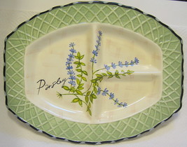 Divided Serving Tray Herb Garden Parsley 2004 - £19.29 GBP