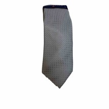 Saddlebred NEW Gray Textured Checked Silk Tie Stain Resistant - $9.19
