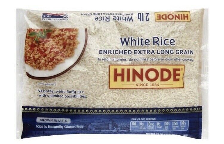 Primary image for Hinode 2lb Enriched Extra Long Grain White Rice (Pack Of 8 Bags)