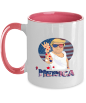 Independence Day Mugs Trump Merica Independence Day Pink-2T-Mug  - £14.34 GBP
