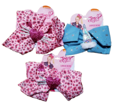 Nickelodeon Jojo Siwa Large Bow BUNDLE SET 3 Bows Pink Blue New W Tags - £9.45 GBP