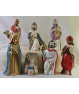 #0344 -- 7 piece Vintage Plastic Nativity set  - $25.00