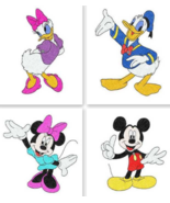 10 Digitized Disney Mickey Minnie Goofy Pluto Embroidery Design Digital Download - $9.99
