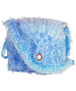 Blue Hand Knit Handbag - $33.00