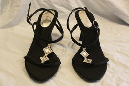 Metaphor Black Diamond Rhinestone Heels - Size 6.5 - £15.02 GBP