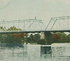 1910 Scioto River Truss Bridge Circleville Ohio Vintage Postcard x3 - £13.59 GBP