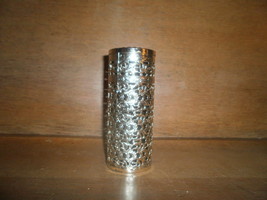 Metal Vanityl Container with Lid , Scroll Pattern - $5.00