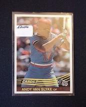 1984 Donruss Andy Van Slyke (Rookie Card) #83 In Plastic Sleeve Baseball Mlb Vtg - £9.19 GBP