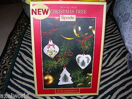 SPODE  CHRISTMAS &quot;ORNAMENTS&quot; TREE 3 PIECE ONE BOX ~bnip~ - $24.74