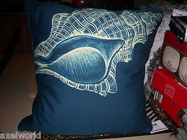 Tommy Bahama  &quot;Indigo Ombe &quot; Toss Pillow 18&quot; Sq Shell ~Bnip~ - £52.24 GBP