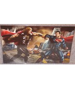 Superman vs Thor Glossy Print 11 x 17 In Hard Plastic Sleeve - £19.65 GBP