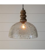 Dome Pendant Light with speckled Glass - hardwire light - $216.09 CAD
