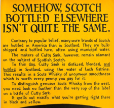 1977 Cutty Sark Scotch Black Yellow Advertisement Distillery Liquor DWF15 - $29.99