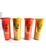 Vintage Burrite MCM  Plastic Tumblers  Set of 4 Insulated - $327.31 MXN