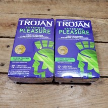 Trojan Extended Pleasure Climax Control Lubricant 2 Packs/12 Condoms Each - £19.42 GBP