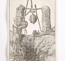 1903 Shaduf Water Lifting Mill Wood Engraving Agriculture Egypt Nile Riv... - $19.99