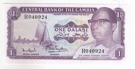 Gambia, One Dalasi, 1971-87, P4f, UNC - $13.88