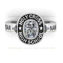 Women&#39;s Class Ring Cushion Cut Class Ring Graduation Safari Journey Collection - £94.93 GBP