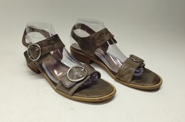 Soft Suede Sandals With Natural Leather Lining Light Blue Size 9 - $19.96