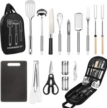 Camping Cooking Utensils Set, Stainless Steel Grill Tools, Camping Bbq Cookware - £29.87 GBP