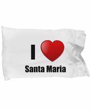 Santa Maria Pillowcase I Love City Lover Pride Funny Gift Idea for Bed Body Pill - £16.62 GBP