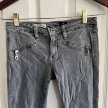 AG Adriano Goldschmied Jeans Womens 26R Gray The Zip Skinny Zipper jean - £23.09 GBP
