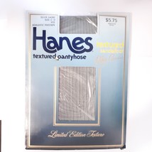 Hanes Textured Pantyhose Silver Smoke Size C- D 100% Nylon Sandalfoot Pi... - £13.24 GBP
