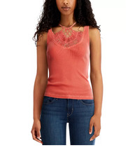 Free People We The Free Womens Tank Top Thalia Stylish Red Size Xs OB1116393 - £27.47 GBP