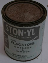 Vintage Ston-Yl Flagstone Clear Stone Seal Paint Can Scarsdale NY Vernisyl - $335.33 MXN