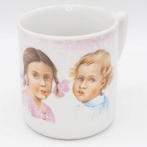 Two Girls Children Portrait Mug Coffee Tea Cup - £45.47 GBP