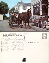 Pennsylvania Intercourse Amish Country Horse Carriage Written On VTG Postcard - £7.53 GBP