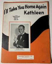 I&#39;ll Take you Home Again Kathleen ByMark Fisher - Vintage 1935 Sheet Music - $13.56