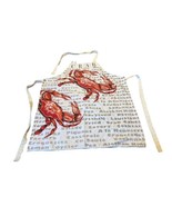 Chefs Crab Full Apron Martha’s Vineyard Design Maryland Lemon Oyster Vin... - $26.17