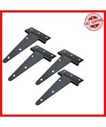 Robust Black Wrought Iron T-Strap Hinges - Perfect for Gates and Doors (... - $44.06 CAD