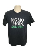 Pog Mo Thoin Im Irish St Patricks Day Adult Medium Black TShirt - $334.55 MXN