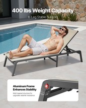 Foldable Chaise Lounge Chair 5 Position Adjustable Back Pool Sun Tanning... - $149.49