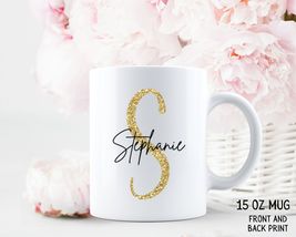 Initial Coffee Mug, Custom Mugs, Best Friend Gift, Bride Gift, Birthday Mug - £15.73 GBP
