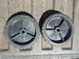 22GG32 Pair Of Wheels From Exercise Equipment: Excellent Tread, 5-7/8&quot; Diameter - £7.56 GBP